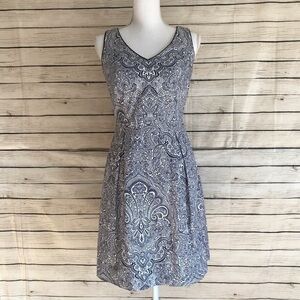 Tommy Hilfiger Navy Blue Paisley Sheath Dress